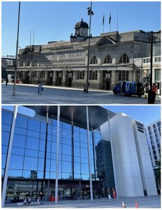 The Cardiff Train Station & the BBC Building