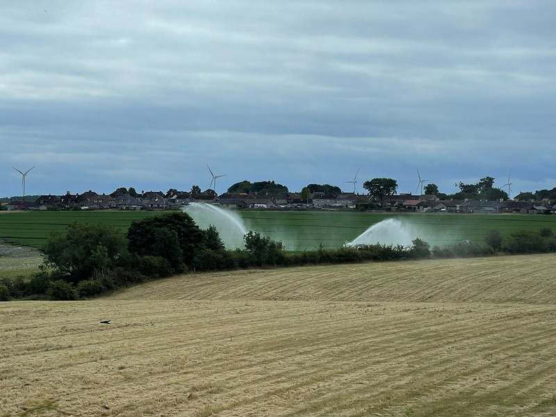 Crops Being Watered and Energy Produced
