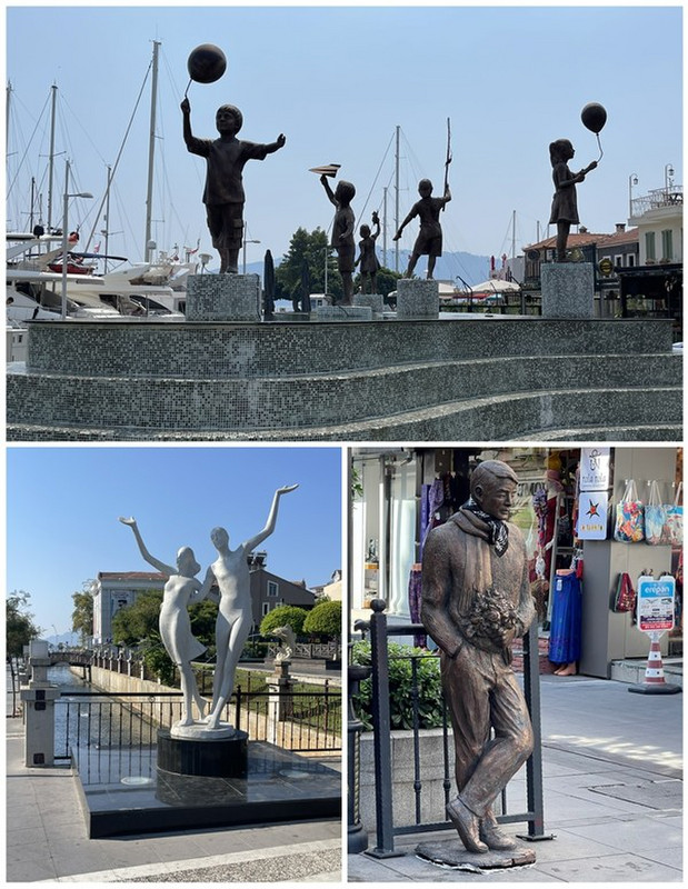 A Couple of the Many Sculptures in Town
