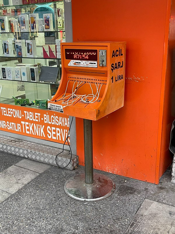 Phone Charging Stations Are Found on the Streets Here