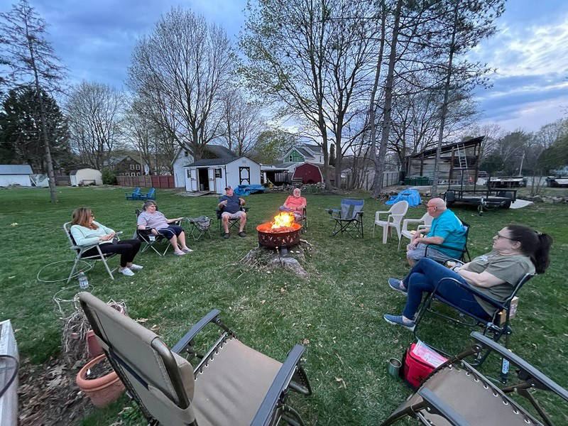 A Fun Evening with Neighbors Around the Fire