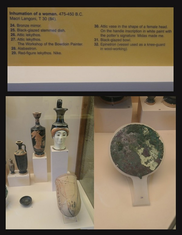 A Mirror and Other Items On Display