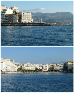 Seeing the Walk We Took in Agios Nikolaos from the Sea