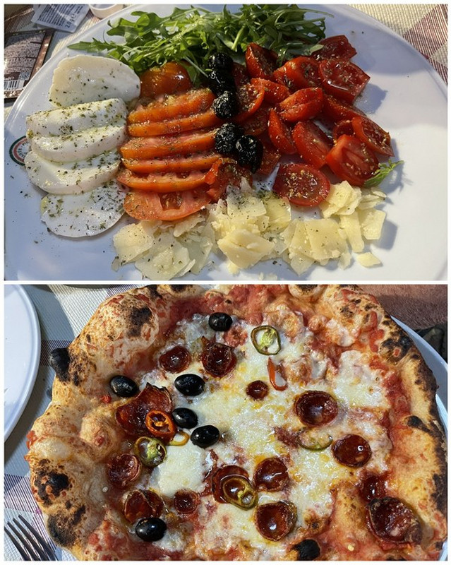 First Meal Out in Italy had to be Pizza & Caprese Salad