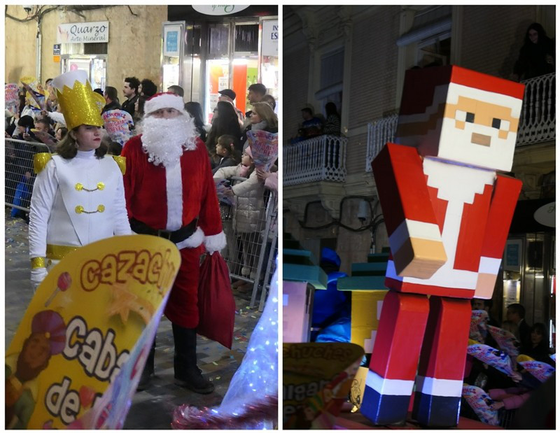 A Lego Santa & One Walking in the Parade