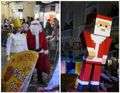 A Lego Santa & One Walking in the Parade