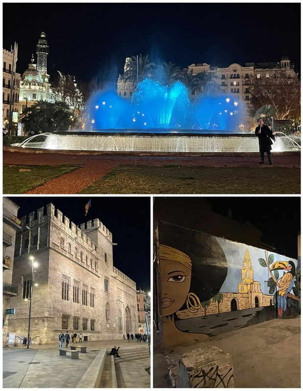 Night Lighting Of the Fountain & Buildings