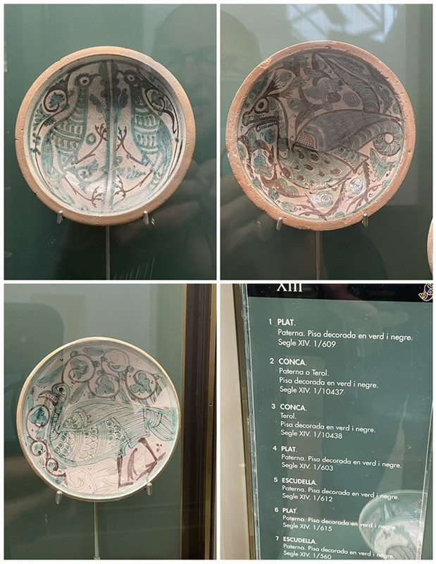 Examples of 14th C. Pottery at the Ceramic Museum