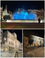 Night Lighting Of the Fountain & Buildings