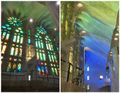 Blue, Green & Yellow Glass on the Nativity Facade Side
