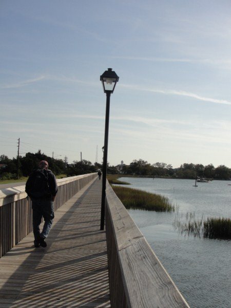 The boardwalk into town