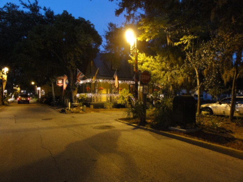 St. Augustine downtown at night