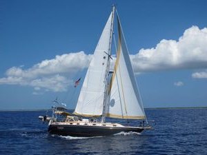 Tsamaya with sails up