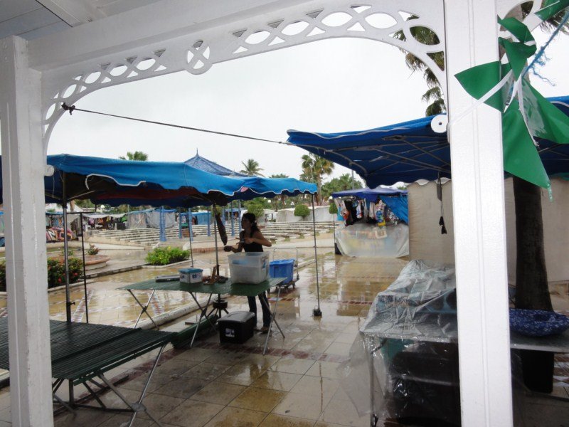 A rainy day at market