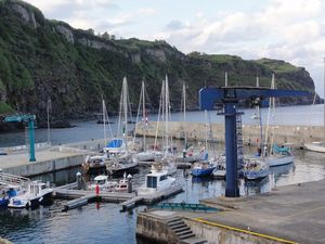 The marina in Lajes
