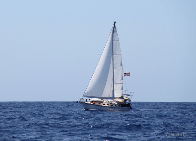 Tsamaya under sail