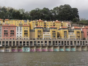Colorful houses and colorful graffiti too!