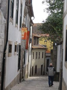 Just one of many narrow roadways we wandered through while in Porto.  