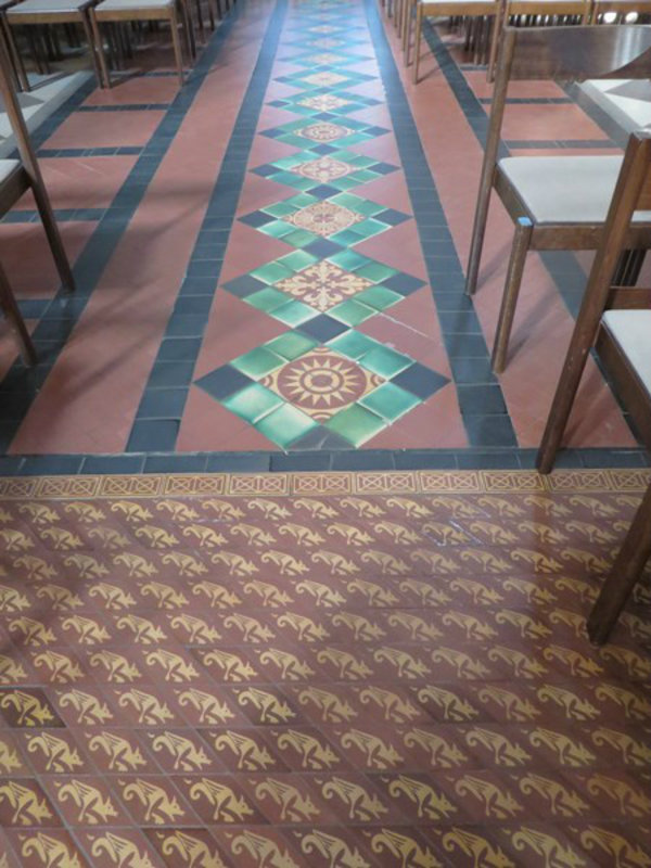 Medieval Tiles on the Floor of the Cathedral