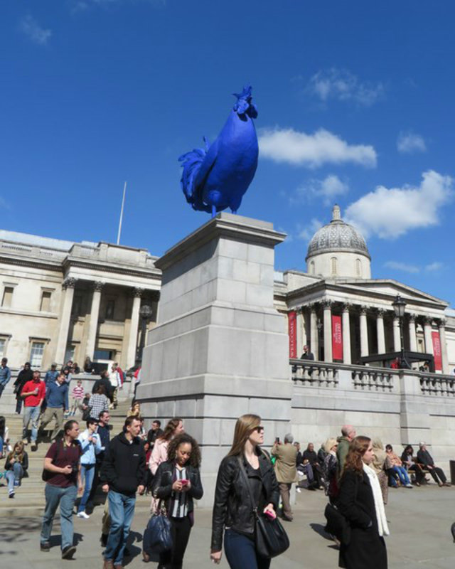 The Blue Cockerel is the Newest Sculpture