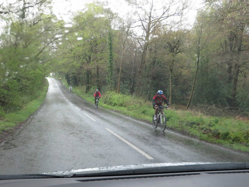 Hearty Bikers on a Wet Day