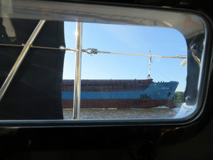 A Ship Going by the Galley "Window"