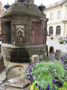 A Public Water Fountain in the Square