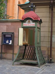An Interesting Shape for A Phone Booth