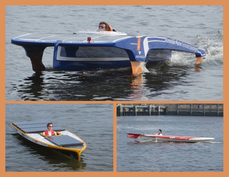 A Solar Boat Race Held in the Harbor