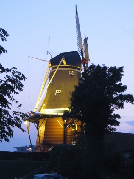 An Evening View of One of Many Windmills in Dokkum