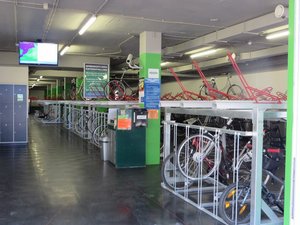 A Free Bicycle Garage in the Middle of Town