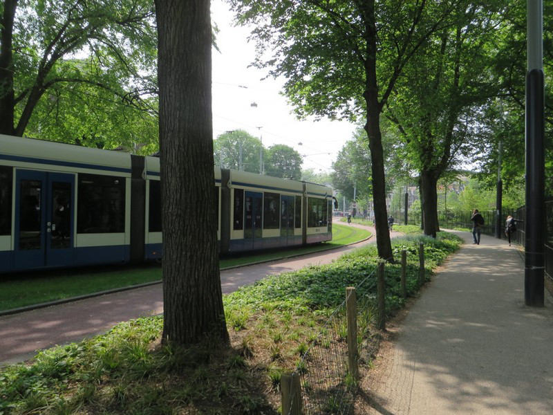 The Trolleys Run On the Grass Section