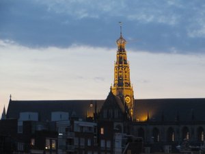 Night View of St. Bavo's Church in Haarlem