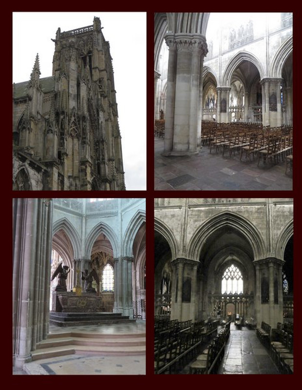 Views of the St James Church in Dieppe