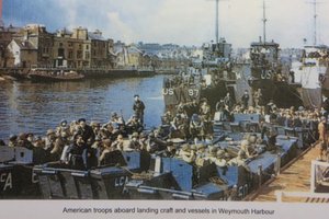 Photo of the Allied Troops in Weymouth in WWII