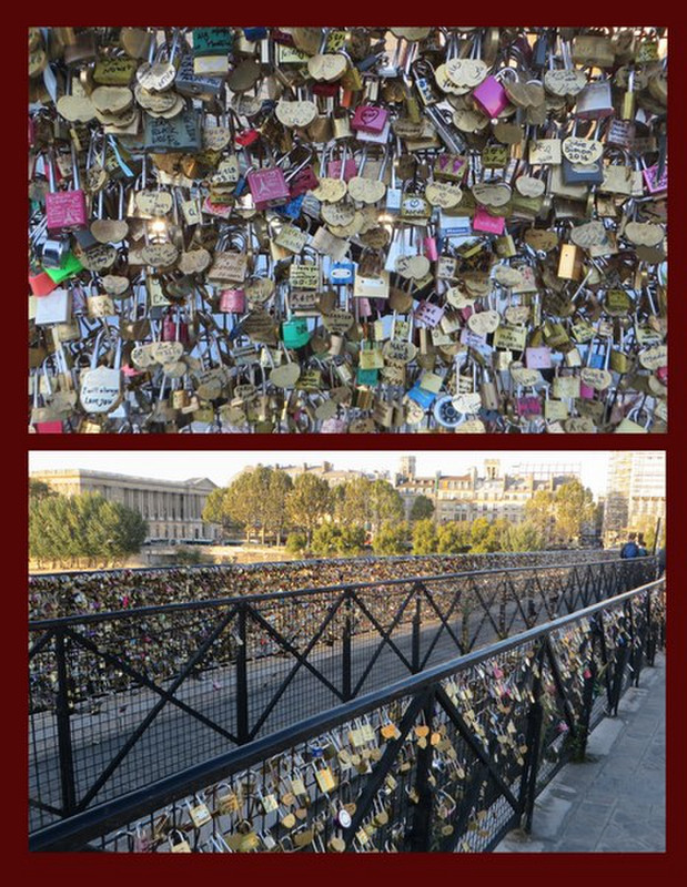 Only a Few of the Locks on the Bridge in Paris