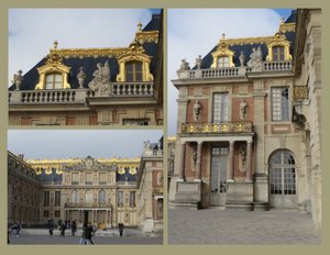 The Front of the Versailles Palace with Plenty of Gold