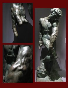 Details of Rodin's Sculpture of Adam