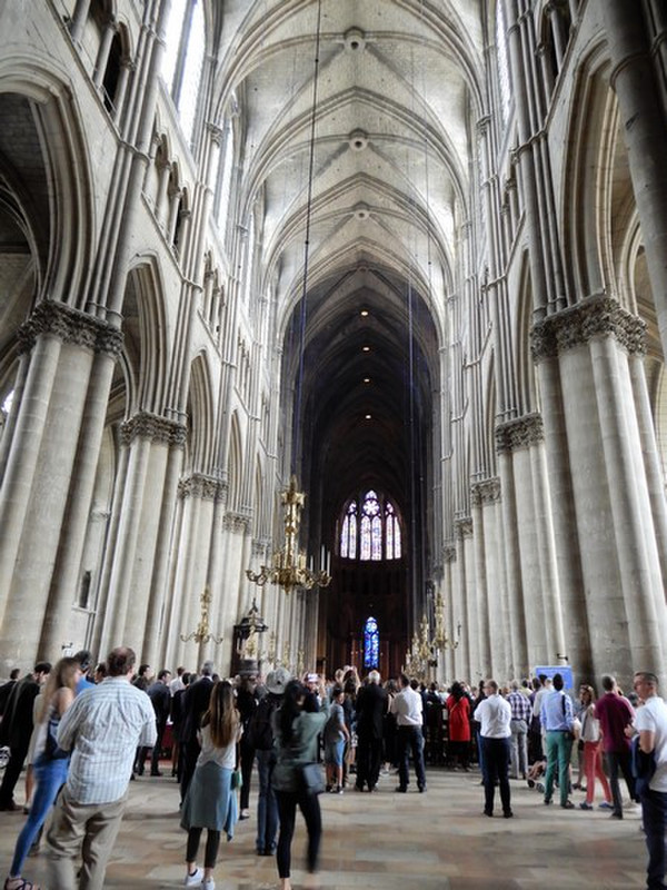 The 125 Foot High Interior of the Reims Cathedral