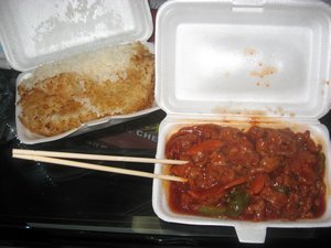 Sweet and Sour Pork and Crunchy Rice