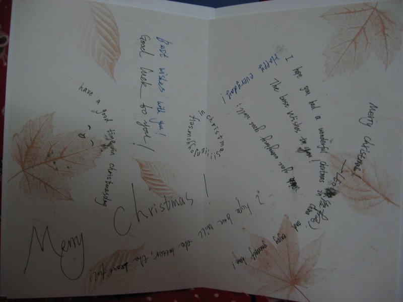 Card from Students