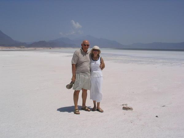 Monica and Phil on the Salt Beach
