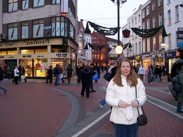 Mom at the Entrance to Grafton Street