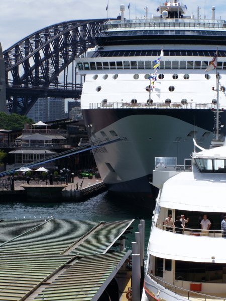 Harbour Bridge and a Cruise Ship