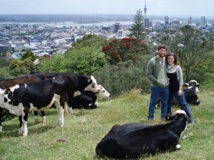 Robert, Vanessa, Cows, and Skyline