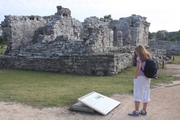 Mom Reading about the Ruins