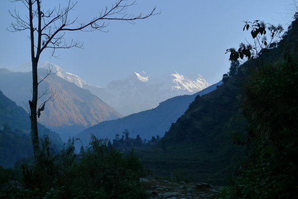 Nepal - Annapurna Circuit Trek - 1st Glimpse Of Annapurna Range