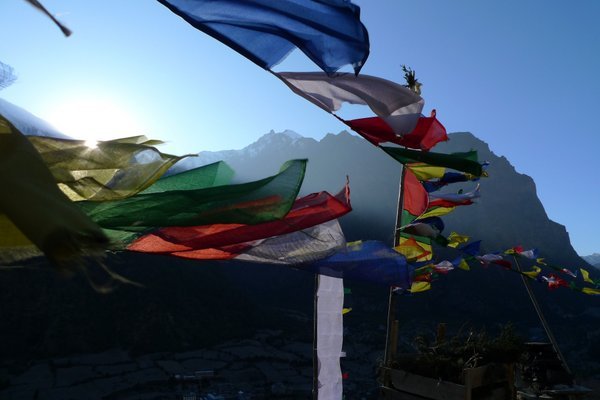 Nepal - Annapurna Circuit Trek - Beautiful Prayer Flags