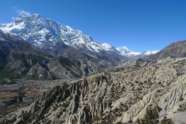Nepal - Annapurna Circuit Trek - Typical Annapurna Landscape Above 3500 M