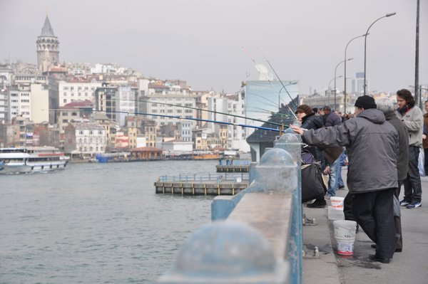 Fishermen on Galata Bridge, Istanbul